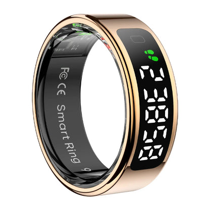 COLMI R12 Smart Ring 2025 – Display Screen Touch Control, Wireless Charging Health Tracker, 5ATM Waterproof for Men & Women