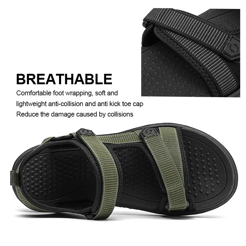 2025 Men’s Summer Fashion Sandals – Lightweight Comfortable Outdoor Beach & Holiday Shoes | Casual Breathable Leisure Walking Sandals