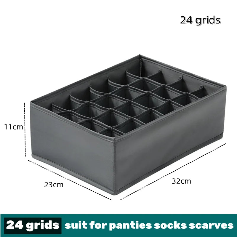 Underwear & Socks Organizer Box – Drawer Dividers for Bras, Pants, Scarves, Ties, Jeans, and Clothing Storage