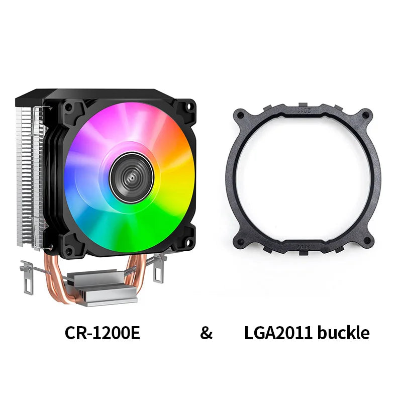 Jonsbo CR1200 CPU Cooler – 2 Heat Pipe Tower with RGB Light & 9cm Fan for Intel & AMD