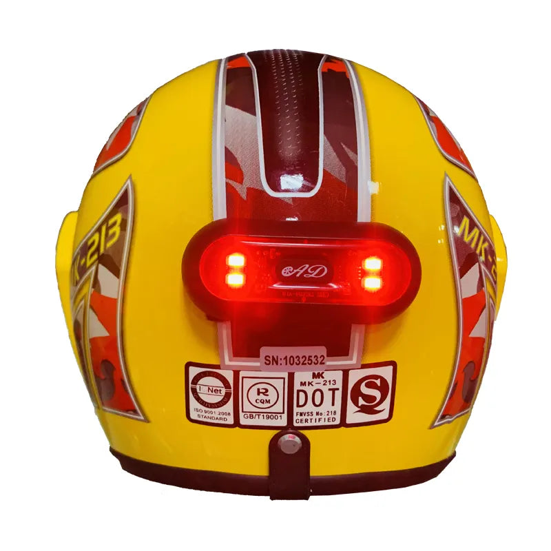 Moto Helmet Light - Waterproof LED Taillight for Bike, Motorcycle, Bicycle Helmet Safety Signal Warning Rear Lamp