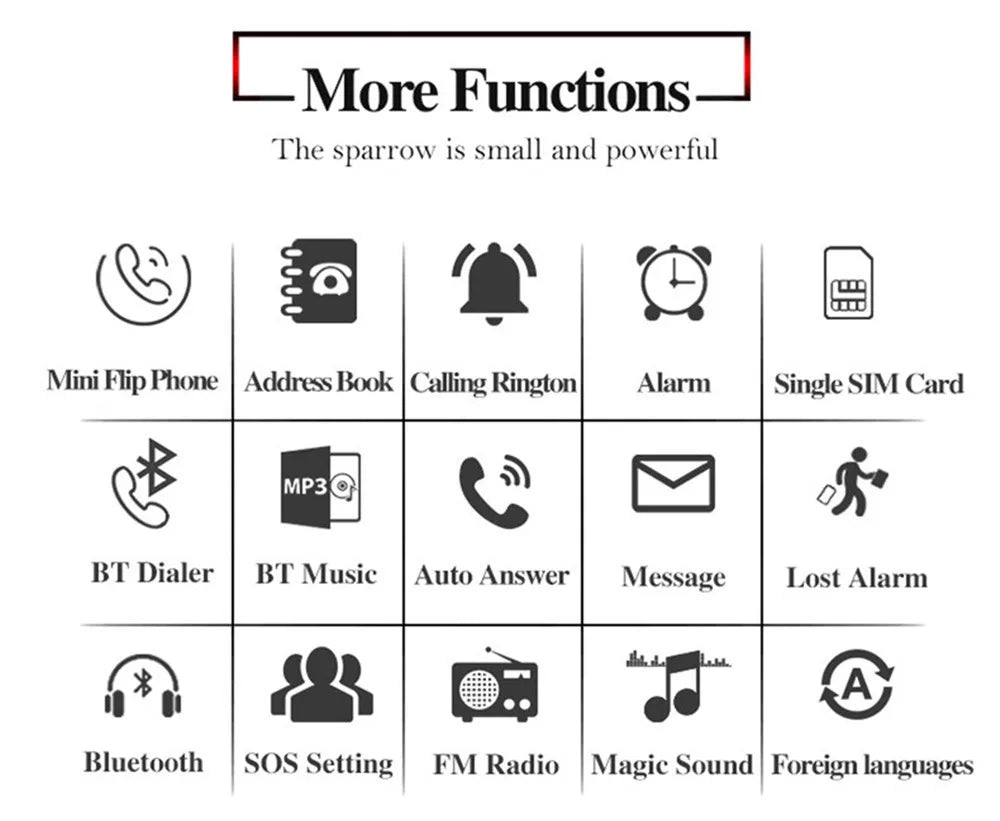 Mini Flip Mobile Phone for Kids – J9 Smallest Clamshell Phone with Bluetooth Dialer & Magic Voice Handsfree Earphone