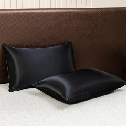Silky Satin Bed Sheet Set for Summer – Ice Cooling Flat Sheet with Pillowcase, Single/Queen/King Sizes