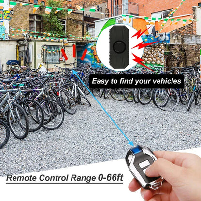 Waterproof Bike and Motorcycle Alarm - USB Chargeable, Electric Bicycle Security with Anti-Loss Wireless Remote Control and Vibration Detector