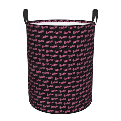 Custom Barbie Logo Laundry Basket – Collapsible Large Capacity Clothes Storage Bin, Disney Baby Hamper