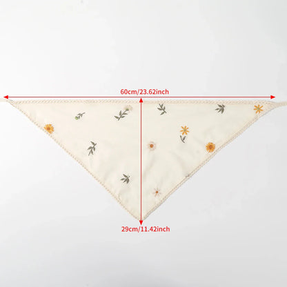Fabric Printing Triangle Scarf — Flower Turban Bandana Headband for Women Retro Hair Accessories