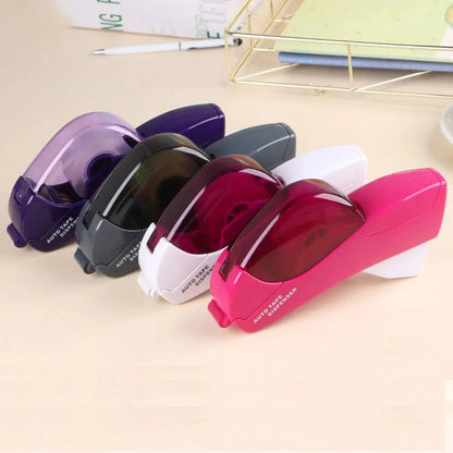 Intelligent Transparent Tape Cutter - Portable Handheld Tape Holder for Study and Office Supplies