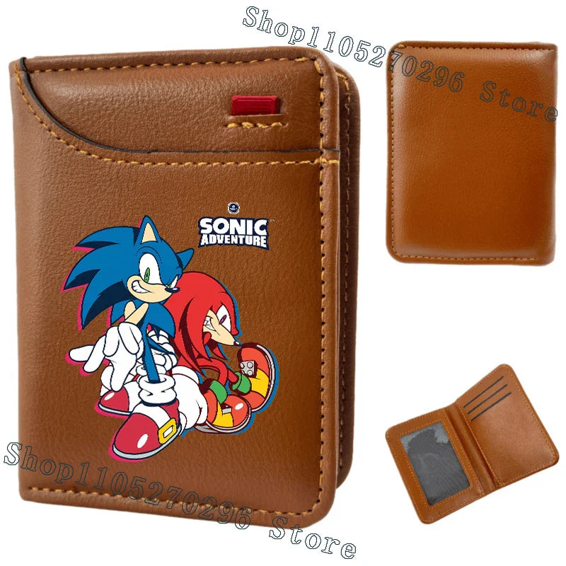 Sonic & Shadow Cartoon Wallet – Anime Multi-Card Vertical Holder, Portable Slim Card Pack, 2026 New Fashion Gift Wallet