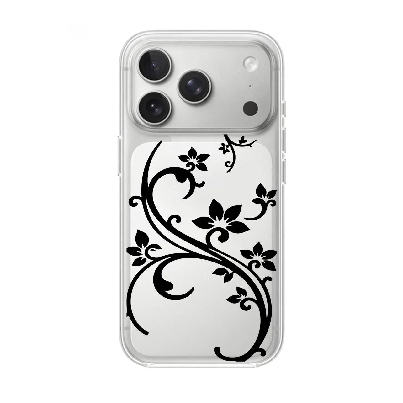 Art Flower Phone Case - Shockproof Transparent Cover for iPhone 17, 16, 15, 14 & More