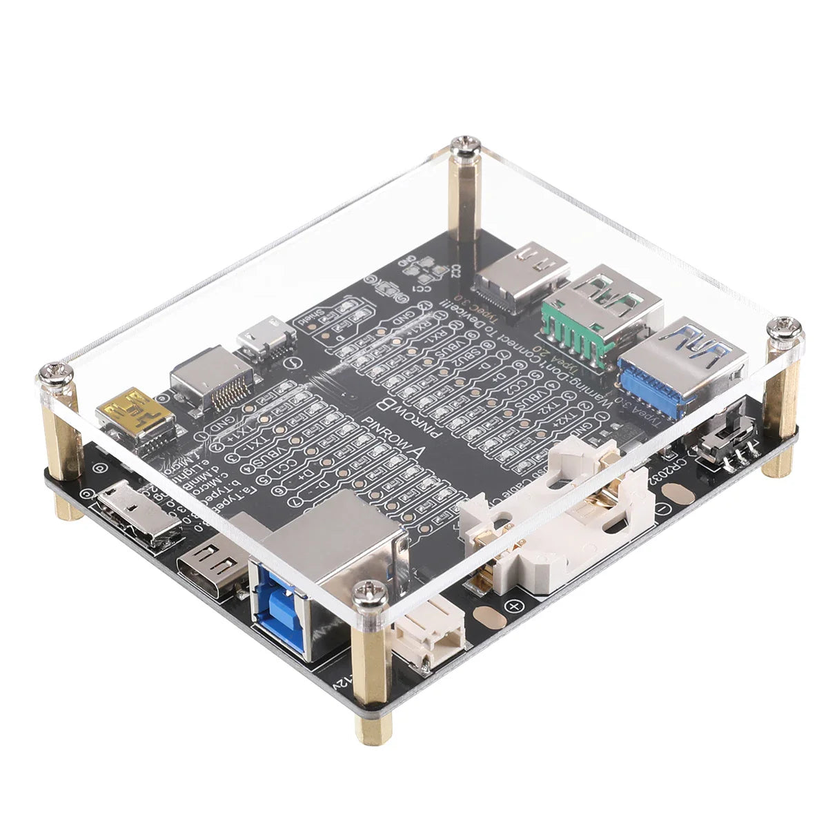 USB Cable Tester – Type-C, Type-B, Micro Short Circuit and Data Anomaly Detection Test Board for iOS & Android