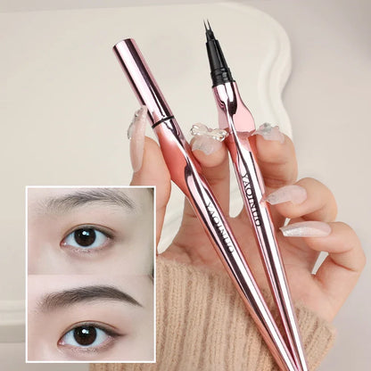 2Point Wild Eyebrow Pencil – Long-Lasting Waterproof Thin Liquid Tattoo Brow Pen with Easy Grip, Korean Makeup