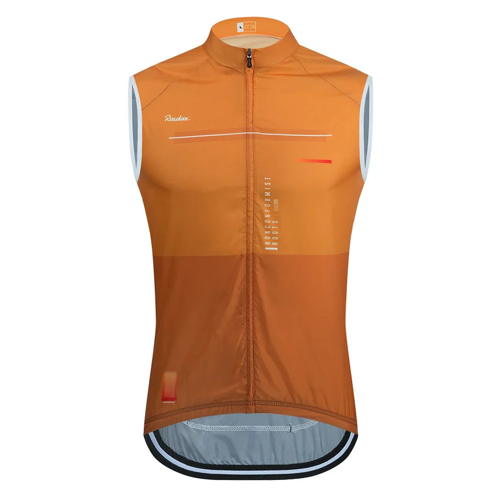Raudax Men's Sleeveless Cycling Vest – Mesh Ciclismo Undershirt, Windproof Gilet for Cycling & Motorcycle