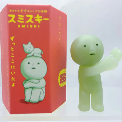 Sonny Angel Smiski Work Series – Mystery Noctilucent Green Doll, Cartoon Action Figures, Desktop Blind Box Model, Gift Toy