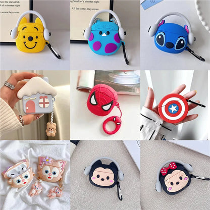 3D Cartoon Silicone Case for AirPods 1/2/3 & Pro 2 — Protective Wireless Earphone Charging Cover