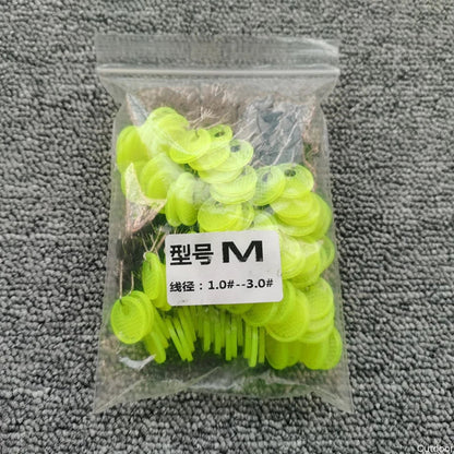 60pcs Rubber Space Bean Fishing Stoppers – 10-Group Oval Float Stopper Set for Carp & Fly Fishing