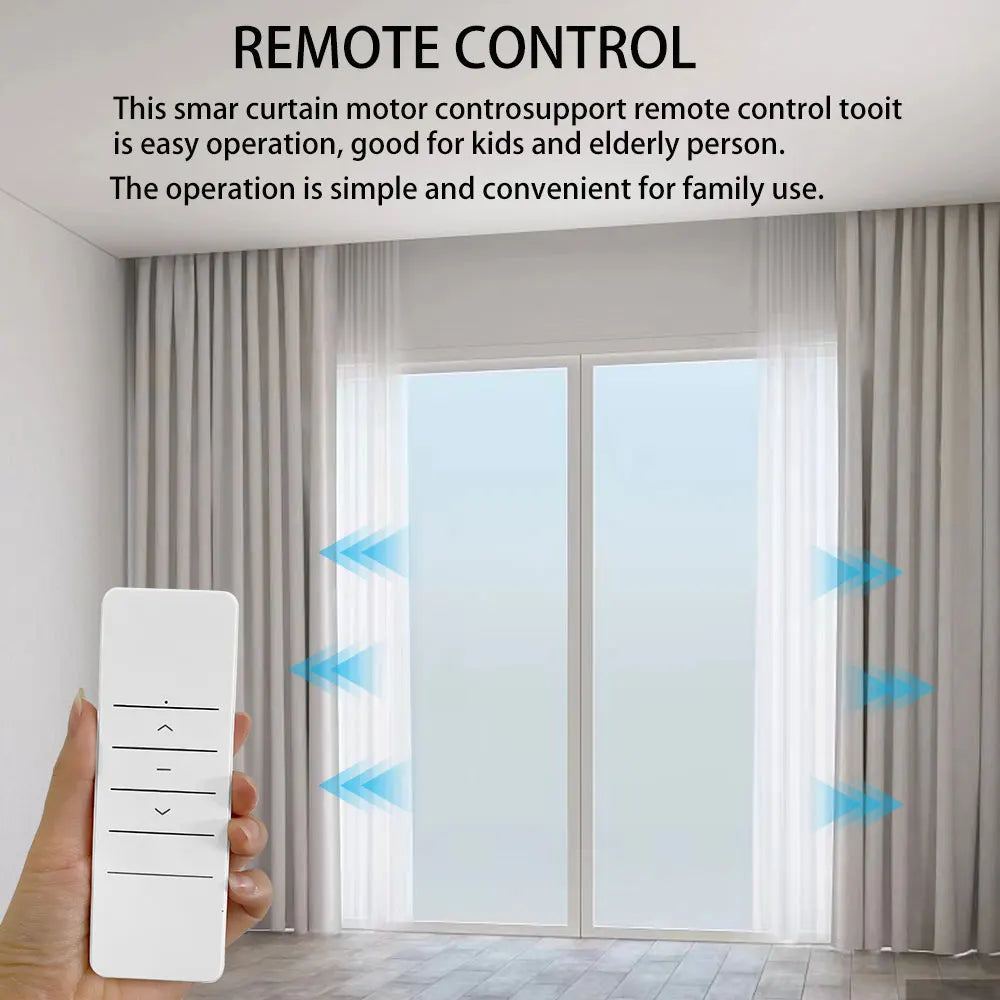 Tuya ZigBee Battery-Powered Electric Curtain Motor – Wireless, Automatic, SmartLife App Remote, Works with Google Home