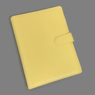 Candy Color A5 PU Leather Binder – Cute Kpop Photocard Album & Loose-Leaf Photo Card Storage Book