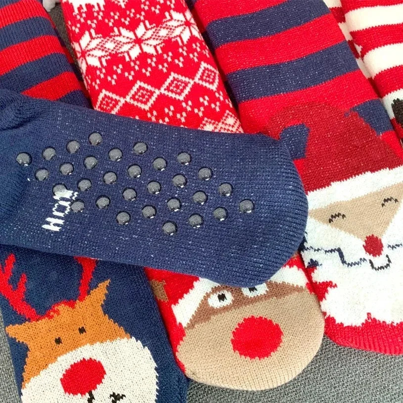 Women’s Christmas Fuzzy Socks – Winter Warm Thermal Non-Slip Fluffy Floor Slippers, Soft Indoor Home Gift