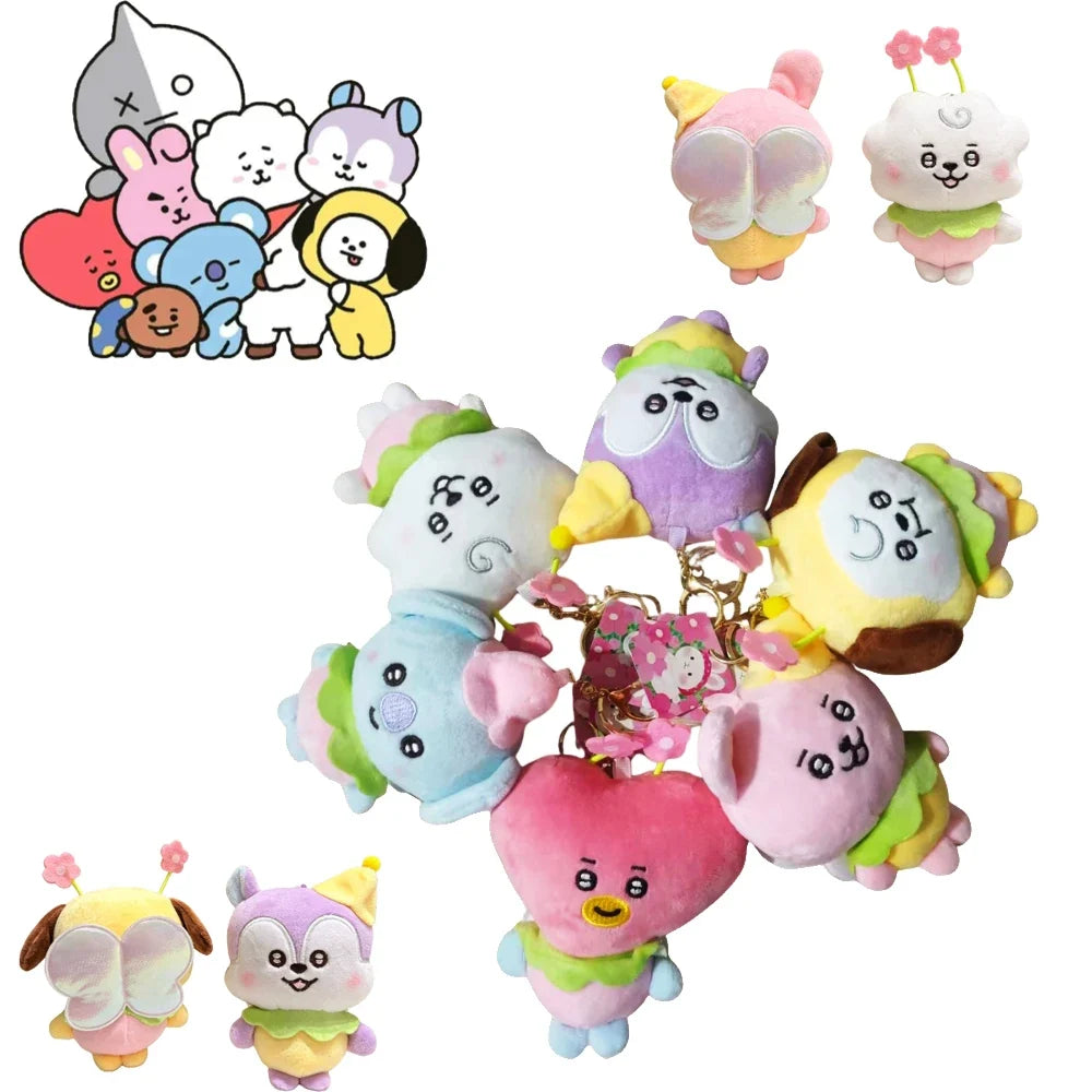 BT21 Character Keychain - Cute Cartoon Backpack Pendant & Decorative Anime Doll