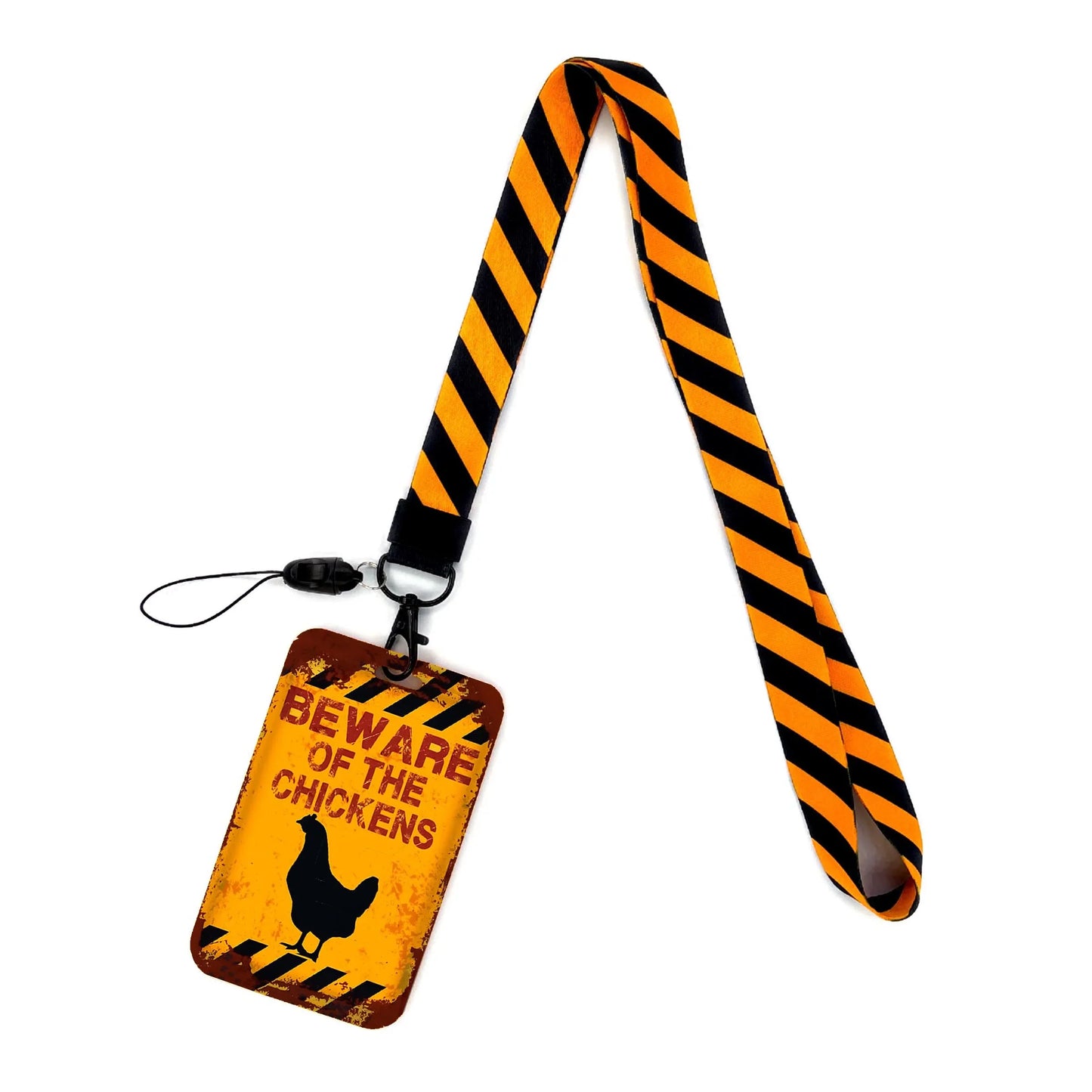 Vintage Tape ID Card Holder with Hanging Rope – Mobile Phone & Chest Card Lanyard