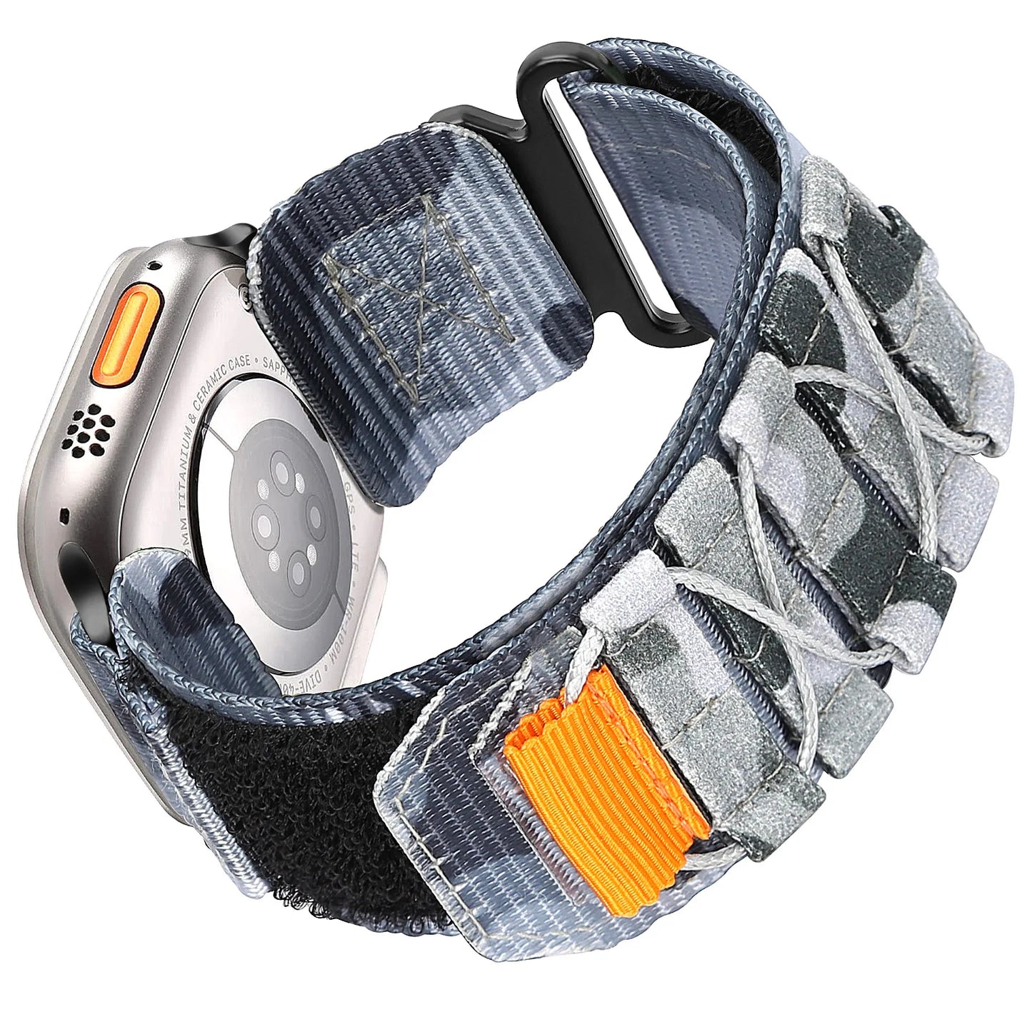 Tactical Nylon Strap for Apple Watch – Alpine Trail Loop Band for 40-49mm Series Ultra2, 11, 7-9, SE