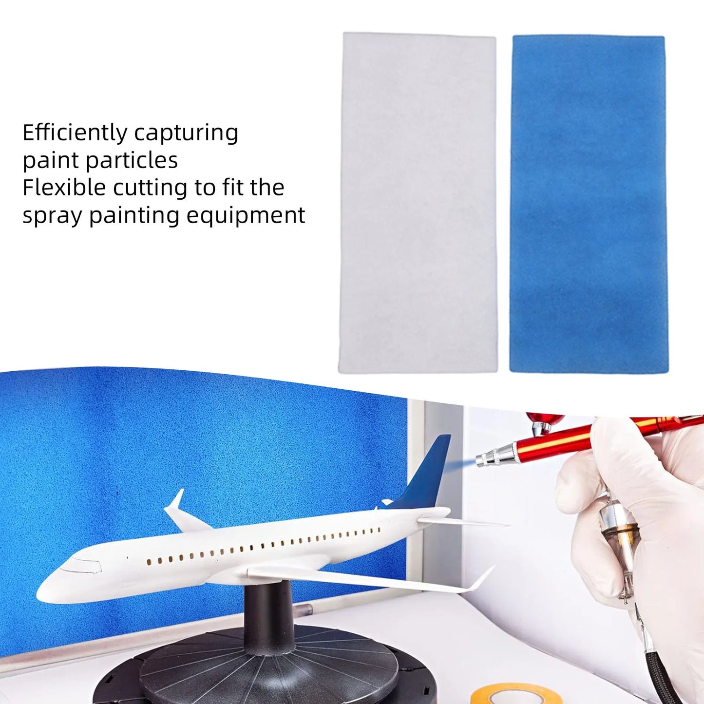 Double Layer Airbrush Spray Booth Replacement Filter System for Painting Craft Tent Dust Filtration Replaceable Spray Booth Accessory