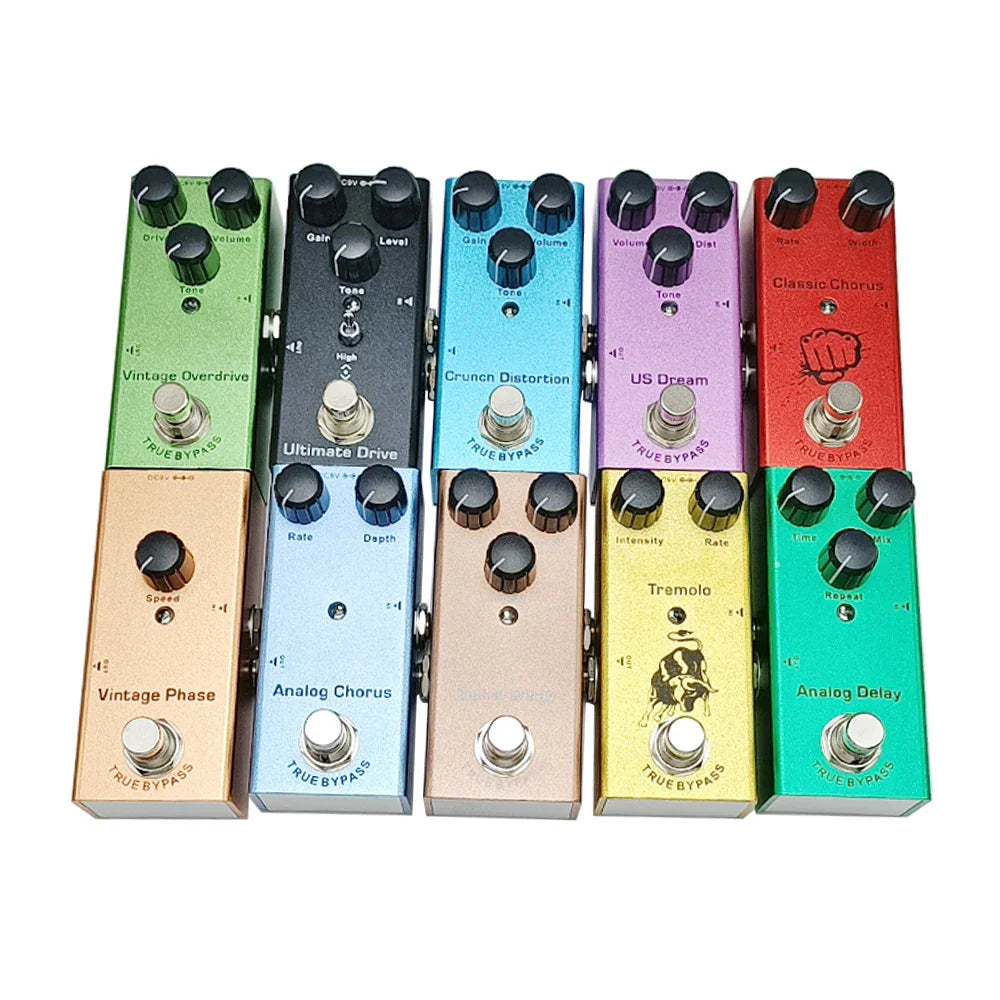 Electric Guitar Effects Pedal – Vintage Overdrive, Chorus, Tremolo, Delay & Ultimate Drive Options