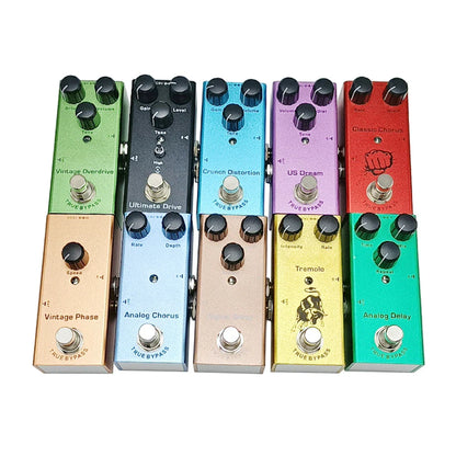 Electric Guitar Effects Pedal – Vintage Overdrive, Chorus, Tremolo, Delay & Ultimate Drive Options