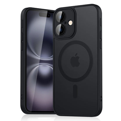 Luxury Magnetic Matte Translucent Armor Case - Shockproof MagSafe Cover for iPhone 11-16 with Wireless Charging Support
