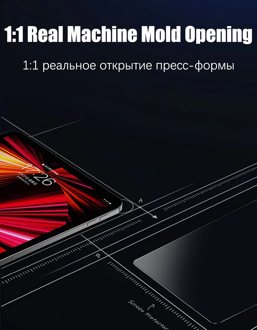 Auto Alignment Tempered Glass Screen Protector for iPad Pro & Mini – For iPad 11", 12.9", 10.9", Air 1-5, Mini 4-6
