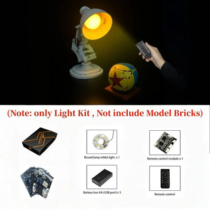 LYBMTWF LED Light Kit for LEGO Luxo Jr. - DIY Building Block Display Lighting Set, Model Not Included