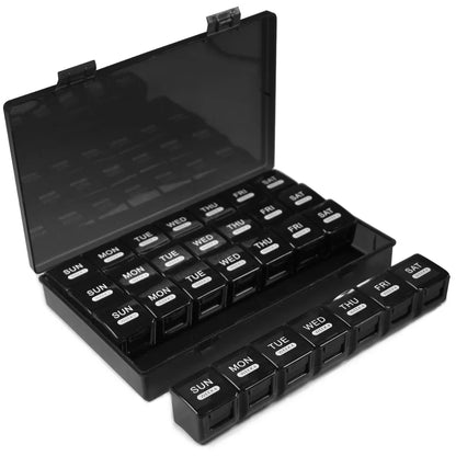 Monthly Pill Organizer – 28-Day Moisture-Resistant Case with Dust-Proof Box for Pills, Vitamins, and Fish Oil