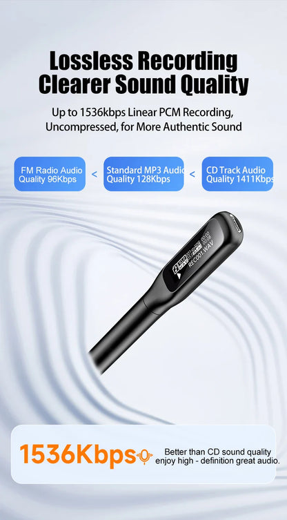 Famue 64GB Professional Meeting Recorder — 360° Omnidirectional, 1536kbps Lossless Audio, 25H Battery, HD Noise Reduction