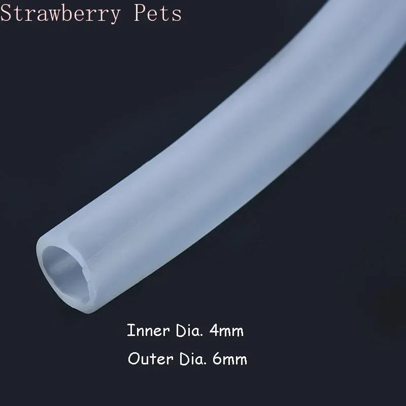 Silicon Aquarium Oxygen Pump Hose - 4x6mm, 1m/3m/5m/10m, Food Grade Tube for Fish Tank & Pond