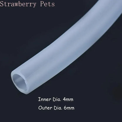 Silicon Aquarium Oxygen Pump Hose - 4x6mm, 1m/3m/5m/10m, Food Grade Tube for Fish Tank & Pond