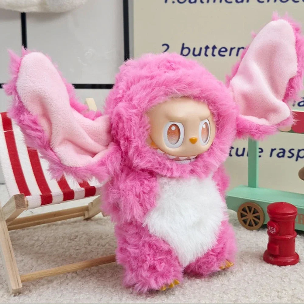 17cm Labubu Doll Clothes – Cute Dress-Up Plush Animal Set with Elephant Outfit, Fashionable & Fun