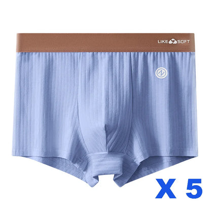 5PCS Men's Striped Boxer Shorts - Funny Comfortable Underwear with U-Convex Design