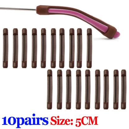 10/20pcs Anti-Slip Silicone Glasses Sleeve – Ear Hook & Frame Brackets for Secure Fit