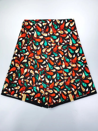 African Real Wax Ankara Fabric - 100% Cotton 6 Yards Nigerian Print Party Dress Sewing Material