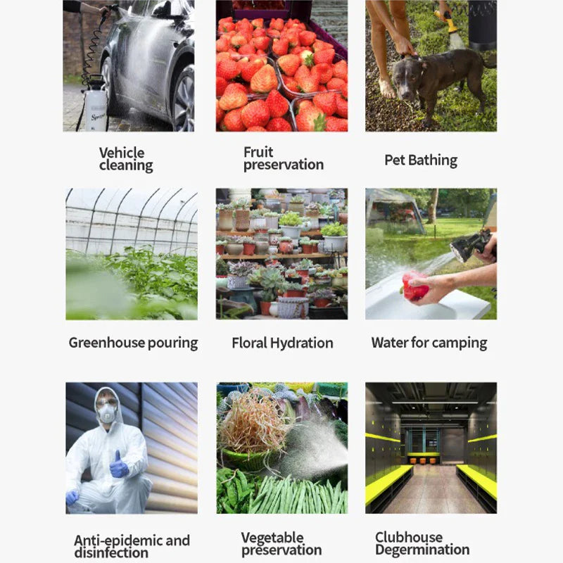 Portable Outdoor Camping Shower – 3/5/8L Manual Pump with 3m Hose for Pet Bath & Car Wash