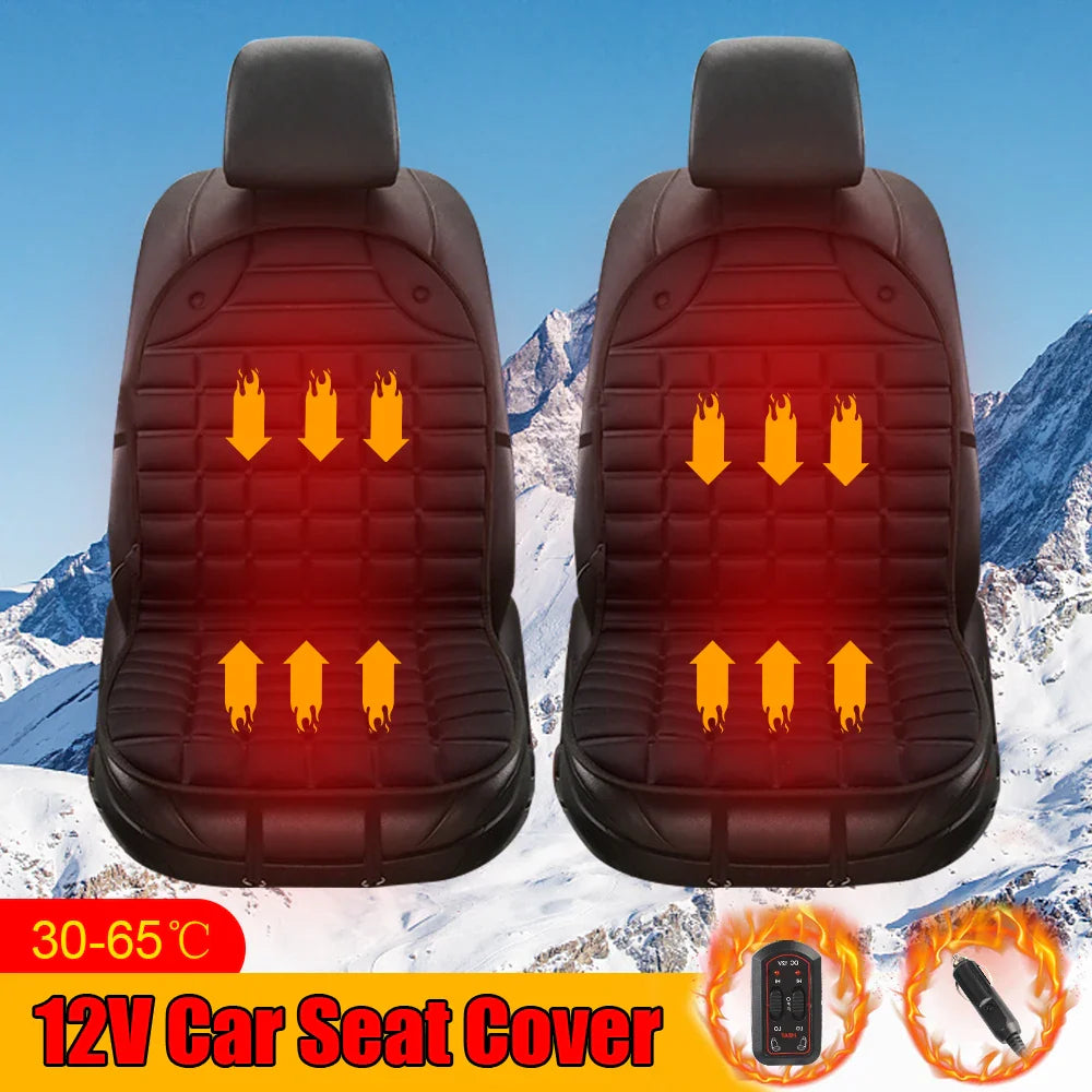 12V Electric Heated Car & Home Seat Cushion — Universal Warm Winter Cushion Cover