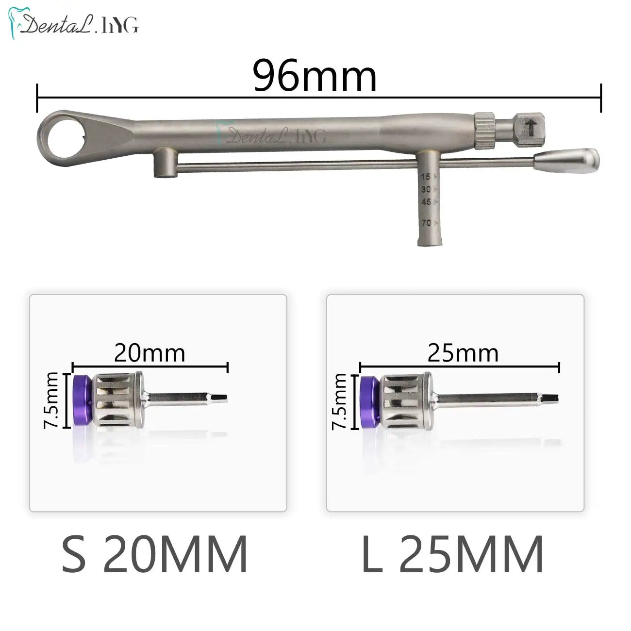 High-Quality Dental Implant Torque Wrench Kit - 10-70NCM Ratchet with Drivers & Wrench Tools