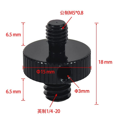 Reinforced Camera Screw Adapter - 1/4 to 3/8 Inch Male Female Thread Converter for Tripod Monopod Ball Head Light Bike Mount