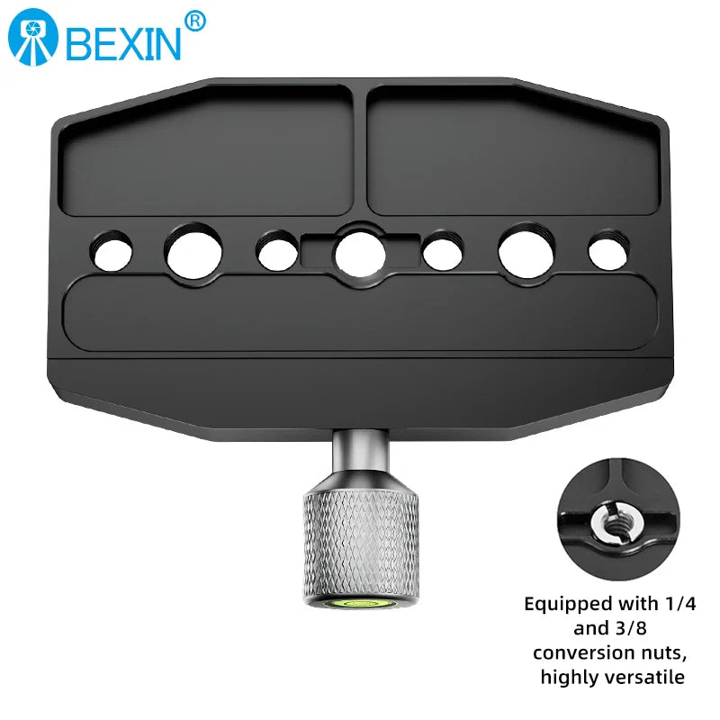 BEXIN Aluminum Arca-Swiss Quick Release Clamp – 50/70/90/110mm Tripod Ball Head Mount for Camera & Monopod Support