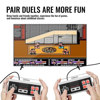 Retro Family HD Classic Game Console with 621 Built-in Games, HD Output, Dual Wired Controllers, TF Card Game Support