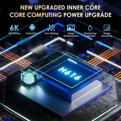 H20PRO Android TV Box – 4K Media Player with Android 10, 2GB RAM, 16GB Storage, Dual WiFi, Play Store, 1080P