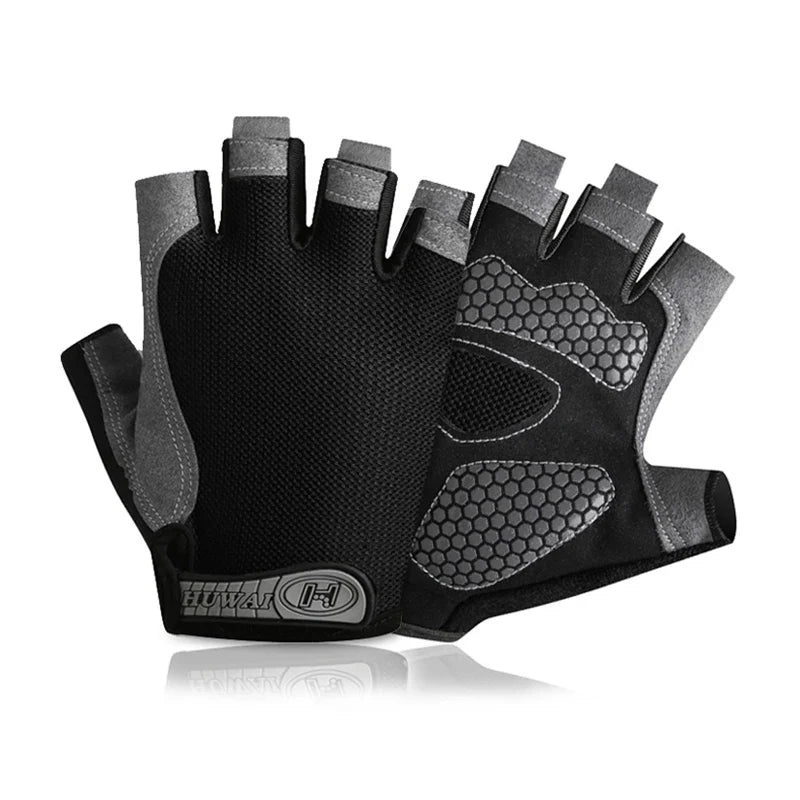 Heavyweight Gym Training Gloves — Men & Women Half-Finger Non-Slip Weightlifting Gloves with Wrist Support