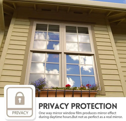 One Way Privacy Window Film - Anti UV Reflective Static Cling Glass Tint Vinyl
