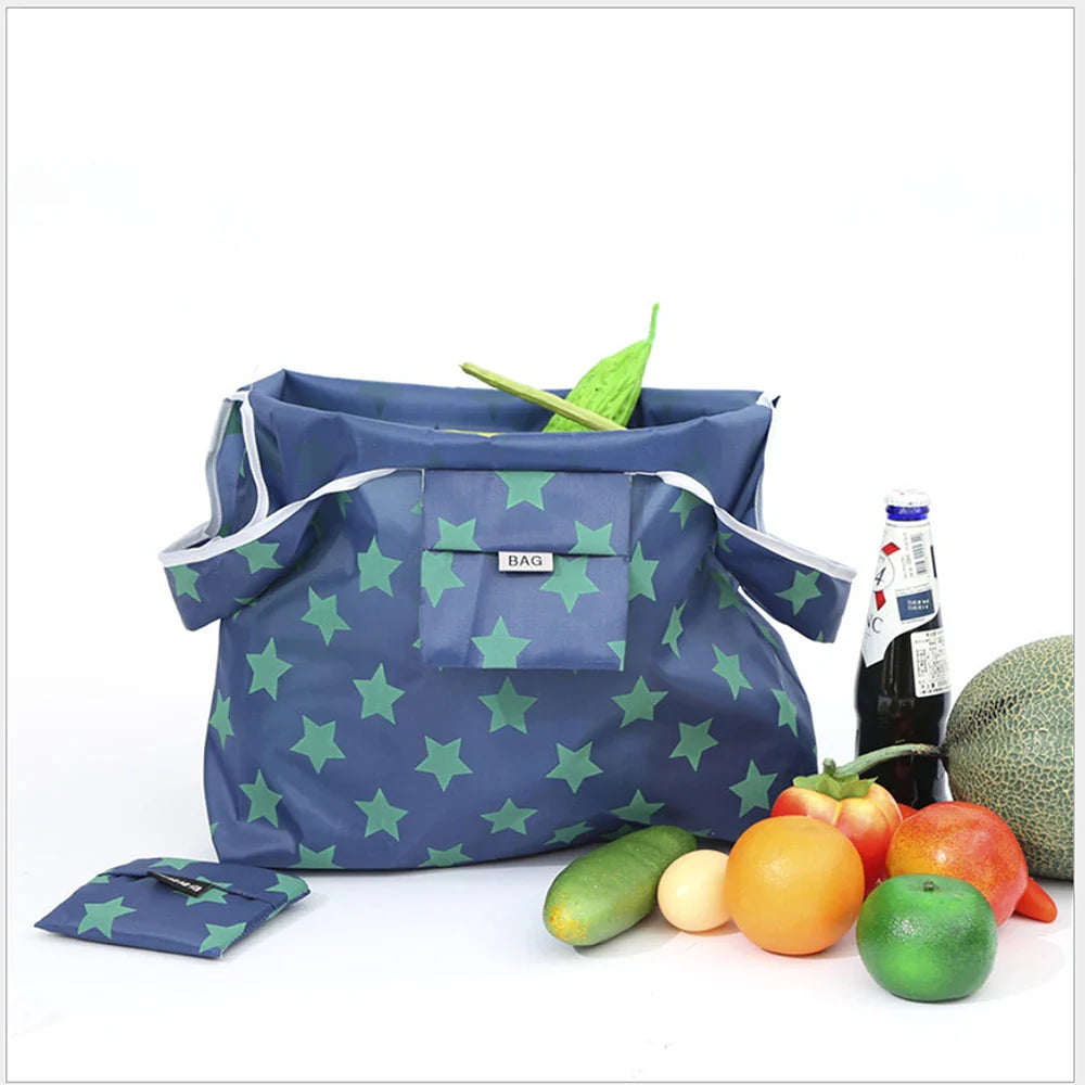 Eco-Friendly Reusable Shopping Bag — Foldable Shoulder Grocery & Market Tote for Supermarket and Everyday Use