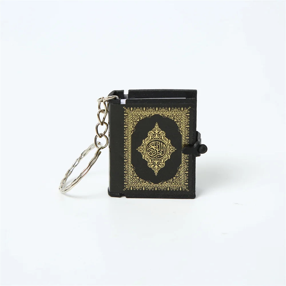 Mini English Holy Bible Keychain - Christian Jesus Cross & Muslim Keyring, Prayer God Bless Charm for Women’s Bag